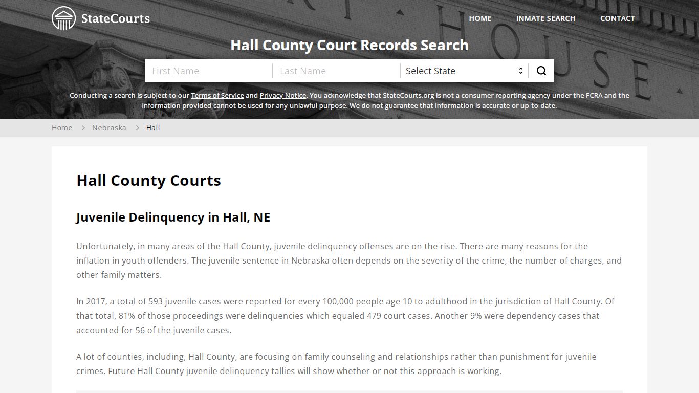 Hall County Nebraska Court Records