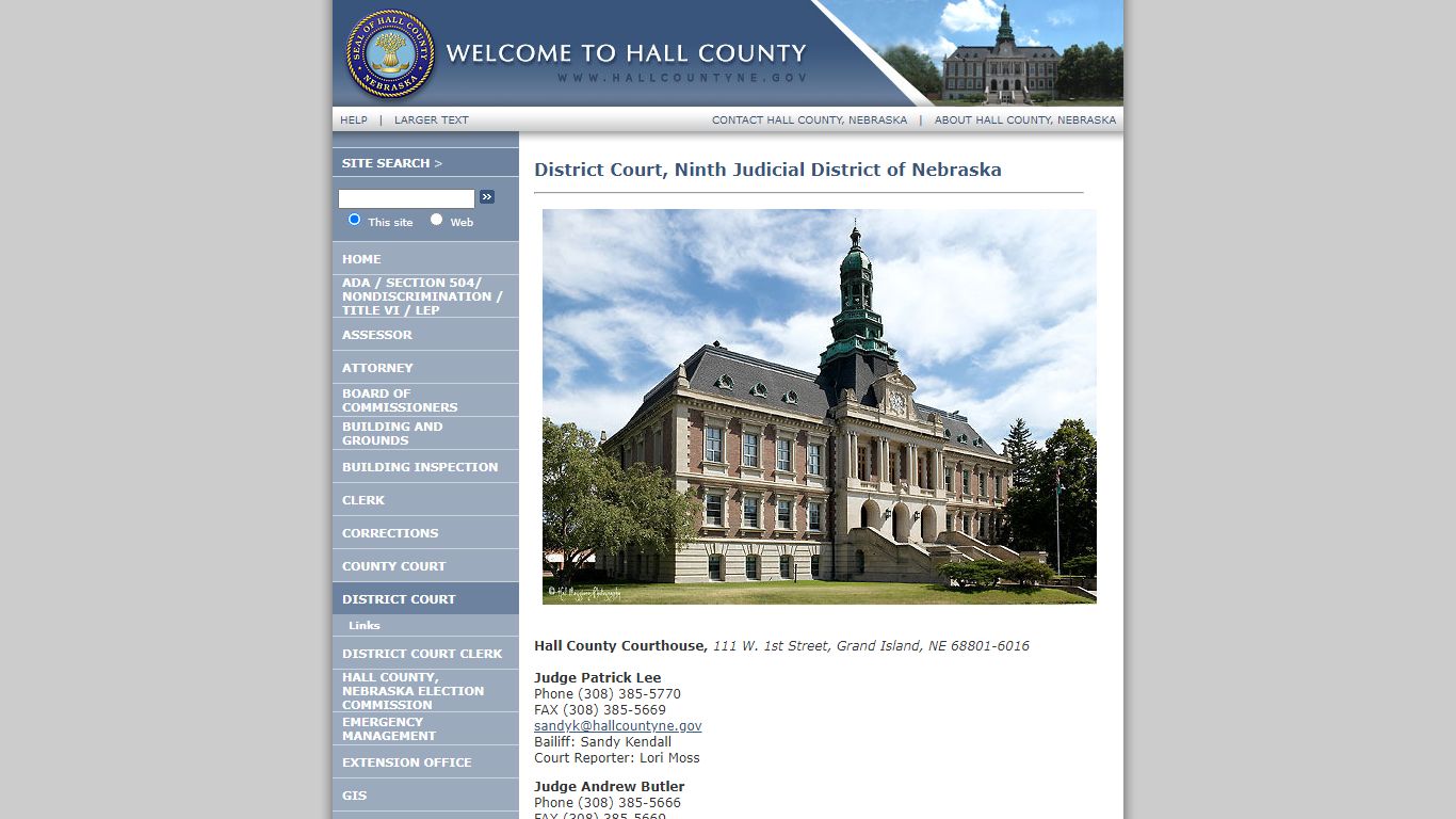 District Court - Ninth Judicial ... - Hall County, Nebraska